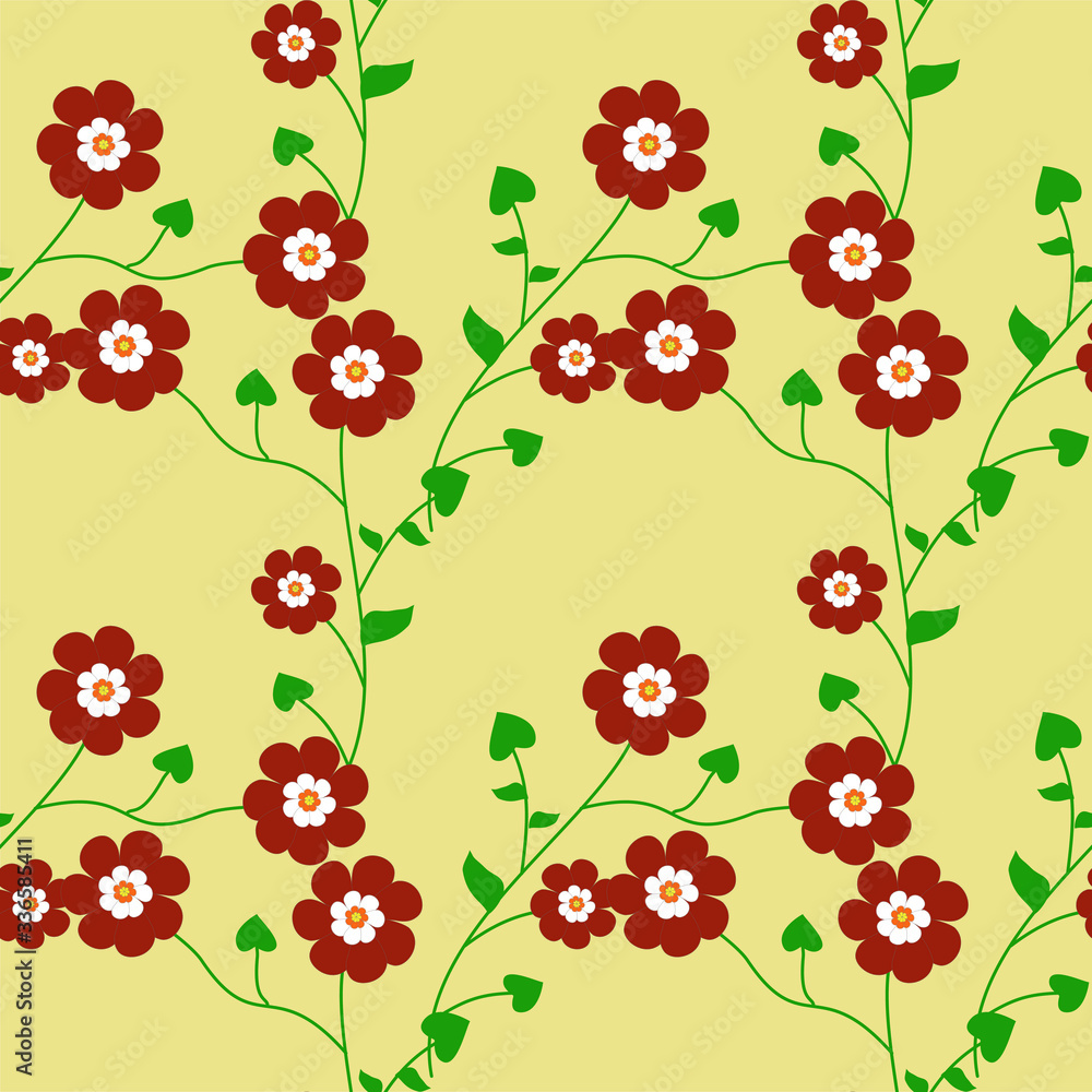 Seamless Floral Pattern with flowers