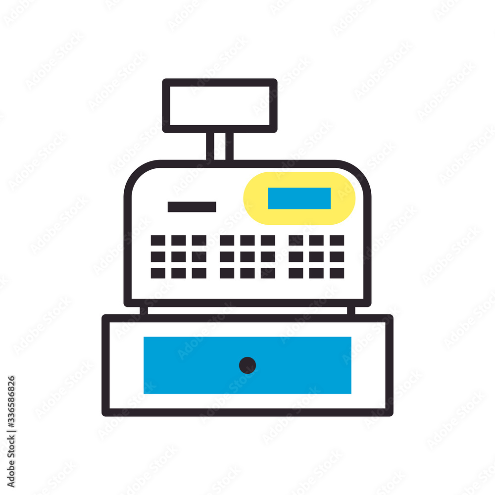 cash register fill syle icon vector design cash register fill syle icon vector design