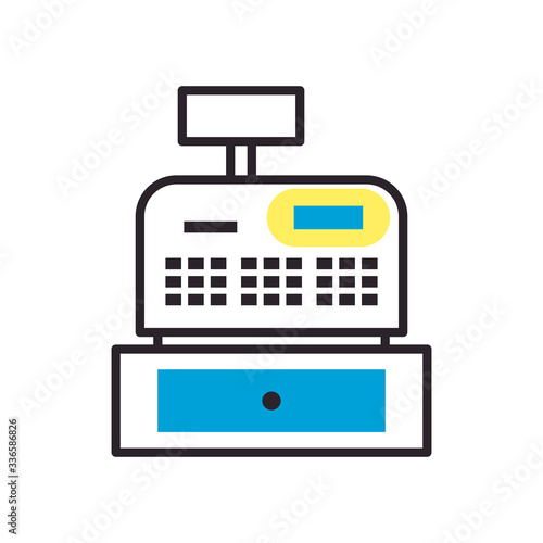 cash register fill syle icon vector design
