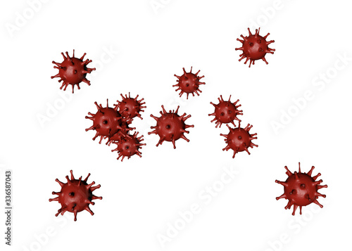 Coronavirus 2019-ncov isolated on white.
