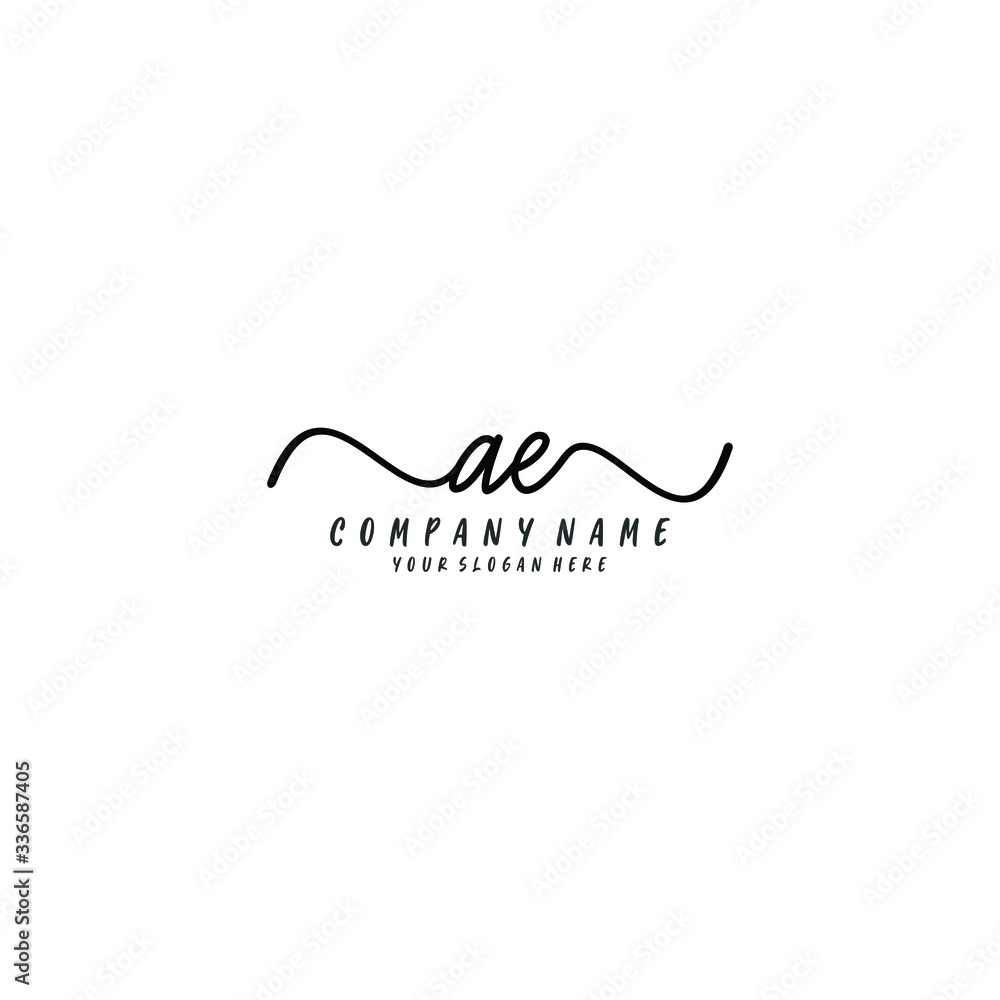 AE initial Handwriting logo vector templates AE initial Handwriting logo vector templates