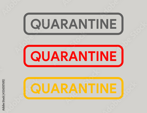 Quarantine icon. Stay home sign. Warning from pandemic. virus. epidemic, toxic, pollution, disease. Coronavirus protection. Design element for medicine banner. Vector illustration