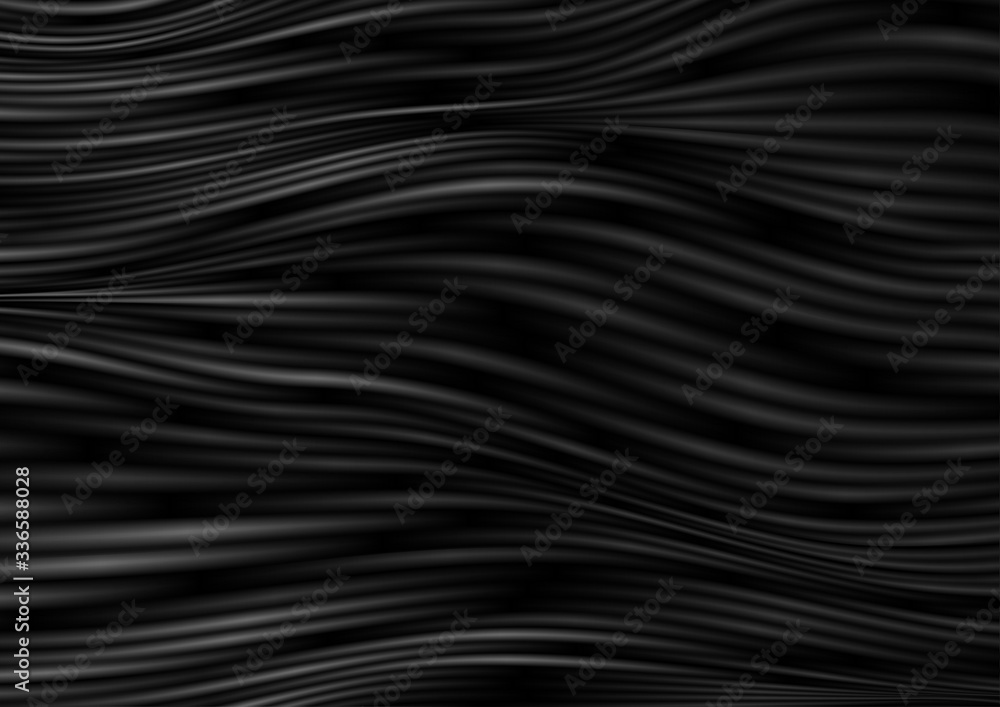 Black curved smooth wavy lines abstract background. Vector design Black curved smooth wavy lines abstract background. Vector design