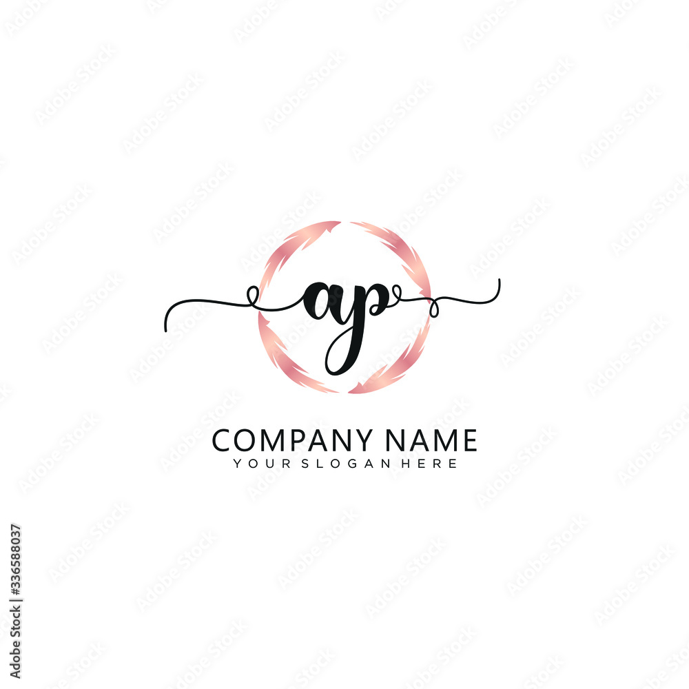 AP initial Handwriting logo vector templates AP initial Handwriting logo vector templates