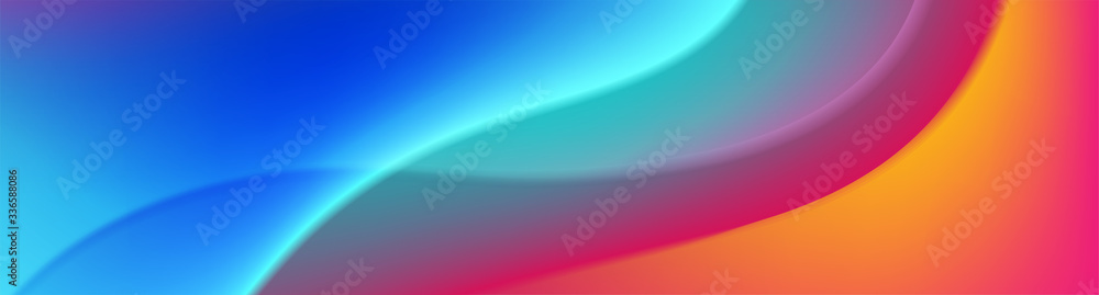 Colorful smooth blurred waves abstract background. Vector illustration