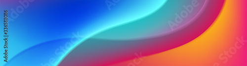 Colorful smooth blurred waves abstract background. Vector illustration