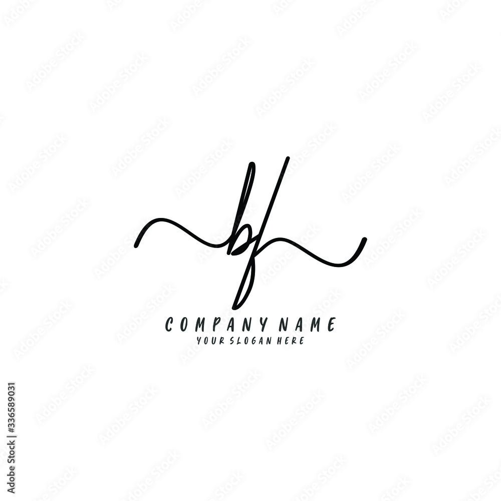 BF initial Handwriting logo vector templates BF initial Handwriting logo vector templates