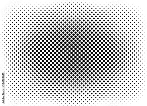 Circle halftone element, monochrome abstract graphic for DTP, prepress or generic concepts.