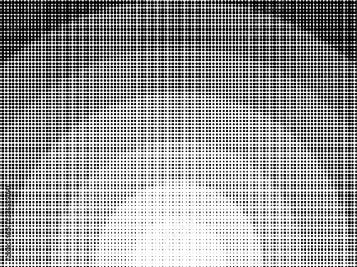Circle halftone element, monochrome abstract graphic for DTP, prepress or generic concepts.