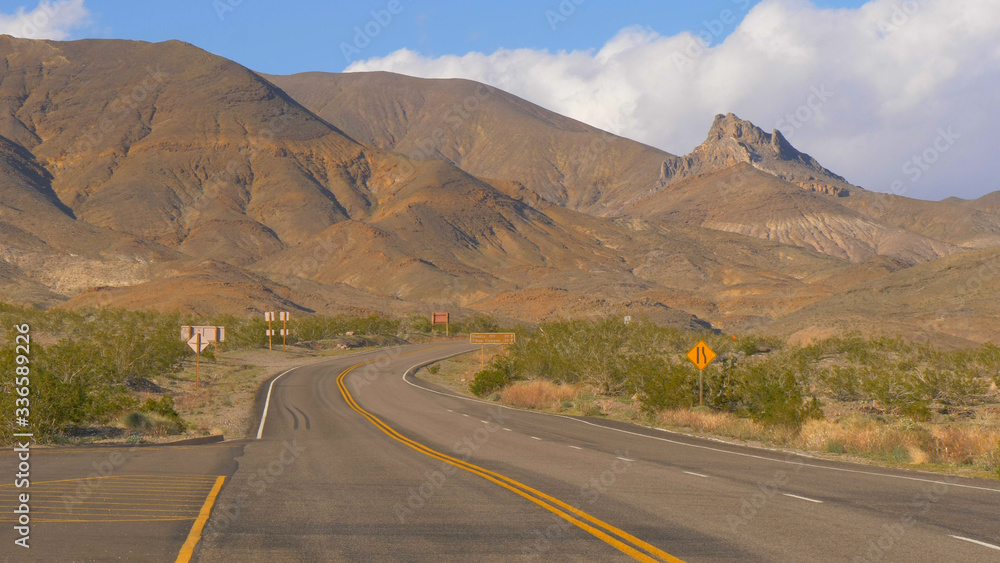 Scenic road through Death Valley National Park