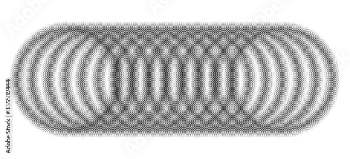 Circle halftone element, monochrome abstract graphic for DTP, prepress or generic concepts.