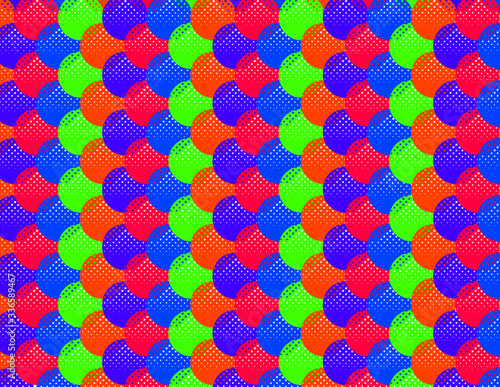 Circle halftone element, monochrome abstract graphic for DTP, prepress or generic concepts.
