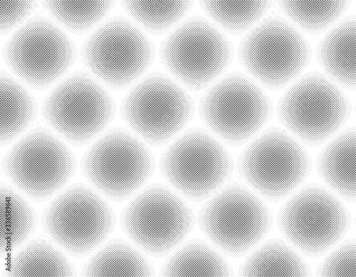 Circle halftone element, monochrome abstract graphic for DTP, prepress or generic concepts.
