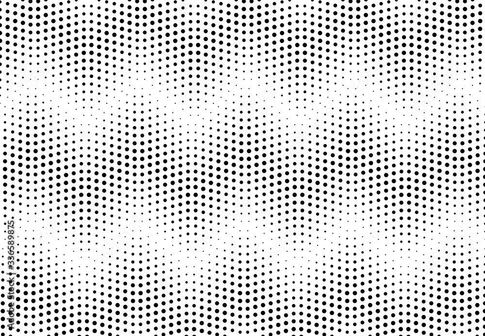 Circle halftone element, monochrome abstract graphic for DTP, prepress or generic concepts.