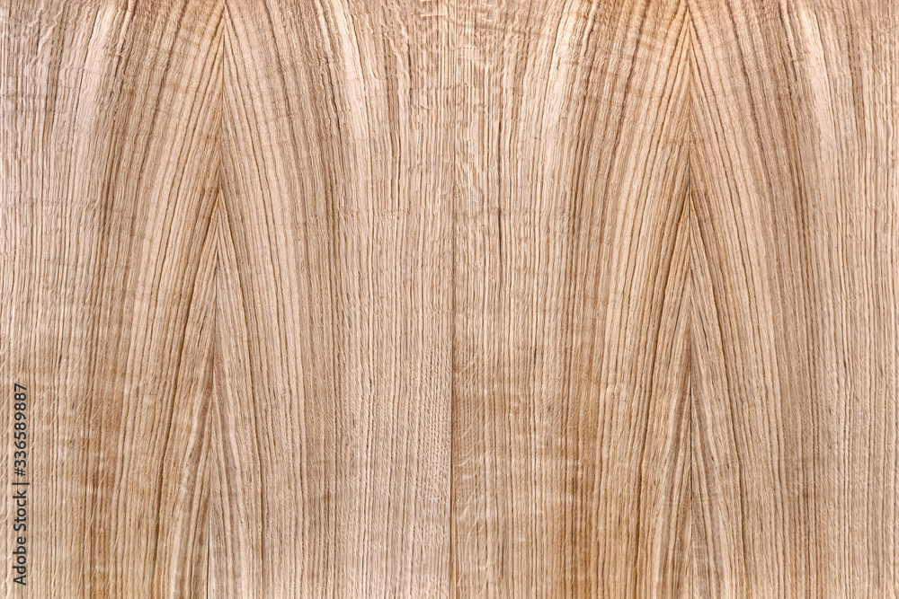 Oak veneer. Oak texture. Spliced oak veneer on the table in the workshop Oak veneer. Oak texture. Spliced oak veneer on the table in the workshop