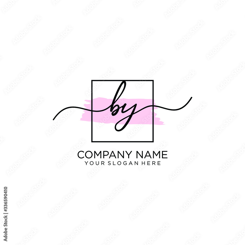 BY initial Handwriting logo vector templates BY initial Handwriting logo vector templates