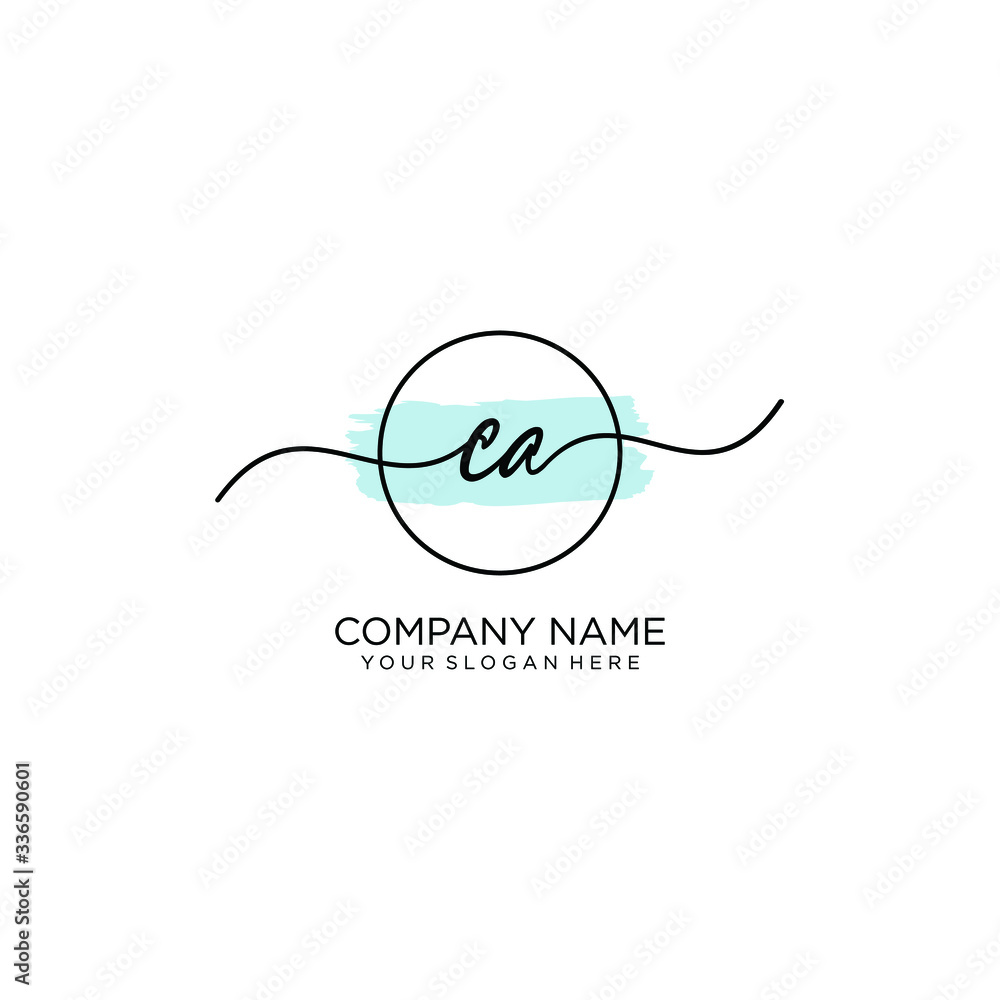 CA initial Handwriting logo vector templates CA initial Handwriting logo vector templates