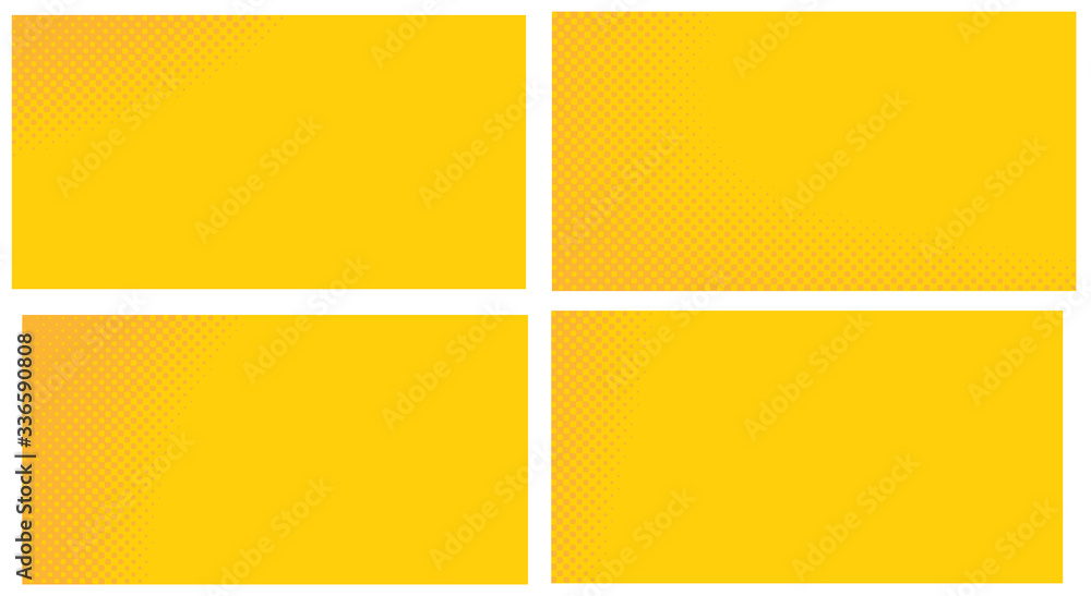 Fototapeta premium Orange pop art background. Abstract creative vector comics style blank layout template with clouds beams and isolated dots pattern. For sale banner, empty polka dots bubble.