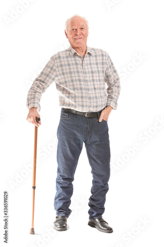 Portrait of elderly man wit...