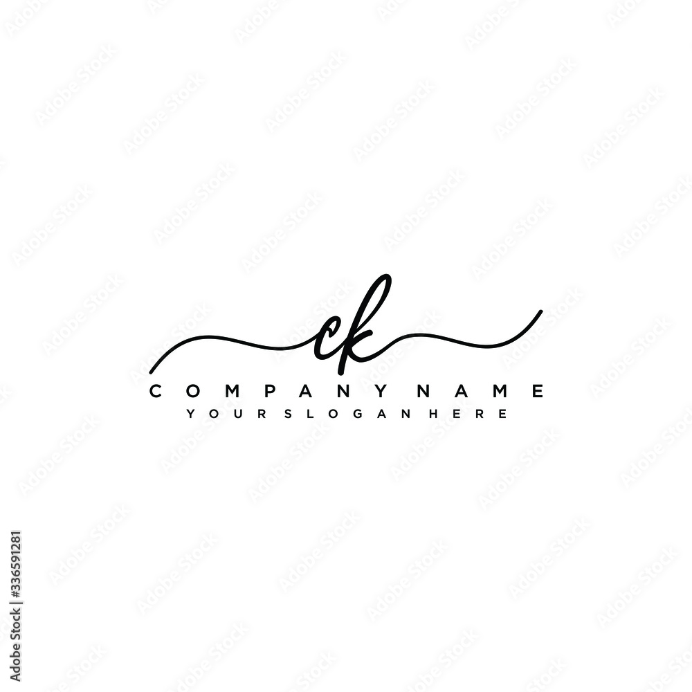 CK initial Handwriting logo vector templates CK initial Handwriting logo vector templates