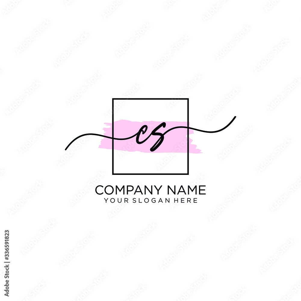 CS initial Handwriting logo vector templates CS initial Handwriting logo vector templates