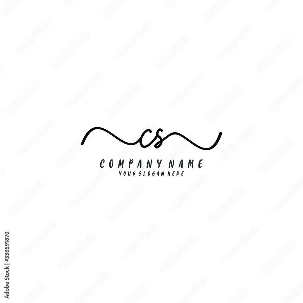 CS initial Handwriting logo vector templates CS initial Handwriting logo vector templates