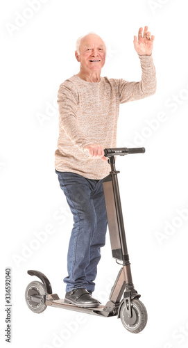 Portrait of elderly man wit...