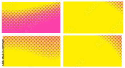Pink background with dots. Set abstract background with halftone dots design. Vector illustration for comic book.
