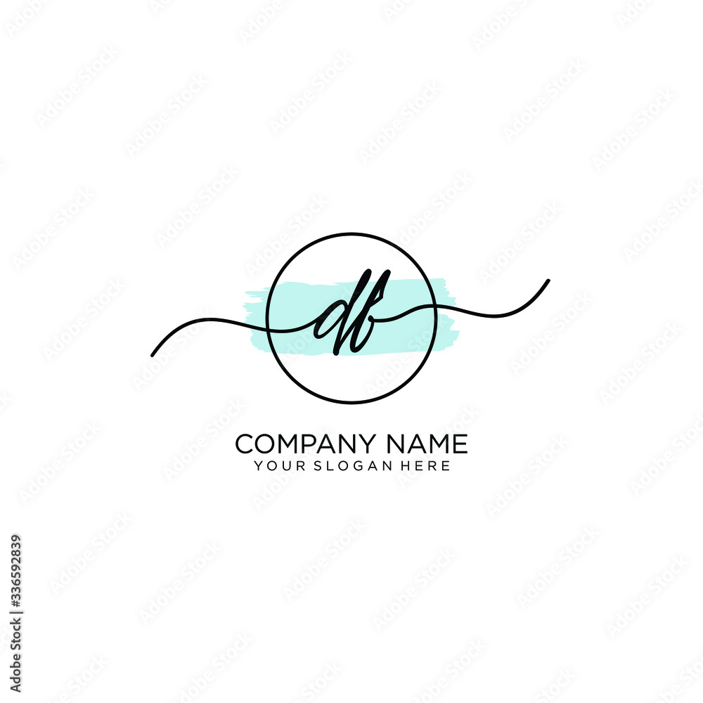 DF initial Handwriting logo vector templates DF initial Handwriting logo vector templates