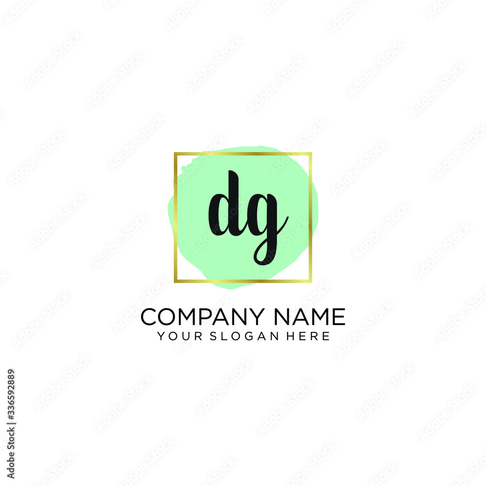 DG initial Handwriting logo vector templates DG initial Handwriting logo vector templates