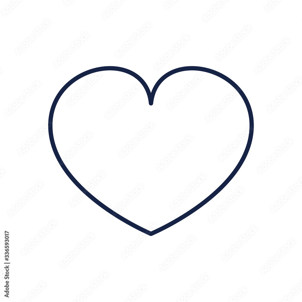 Isolated heart line style icon vector design Isolated heart line style icon vector design