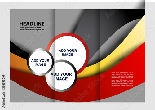 Vector modern tri-fold brochure design template
