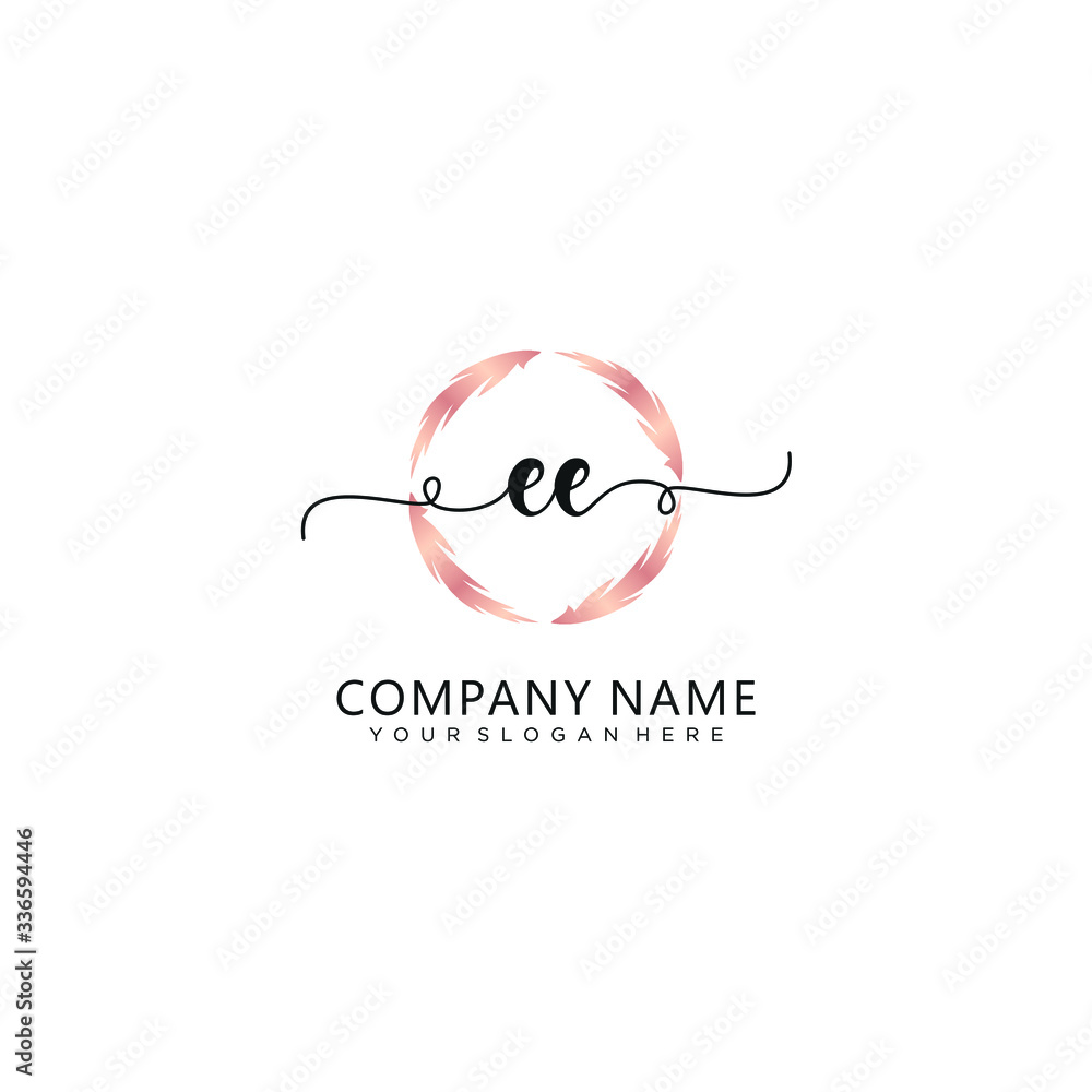 EE initial Handwriting logo vector templates EE initial Handwriting logo vector templates
