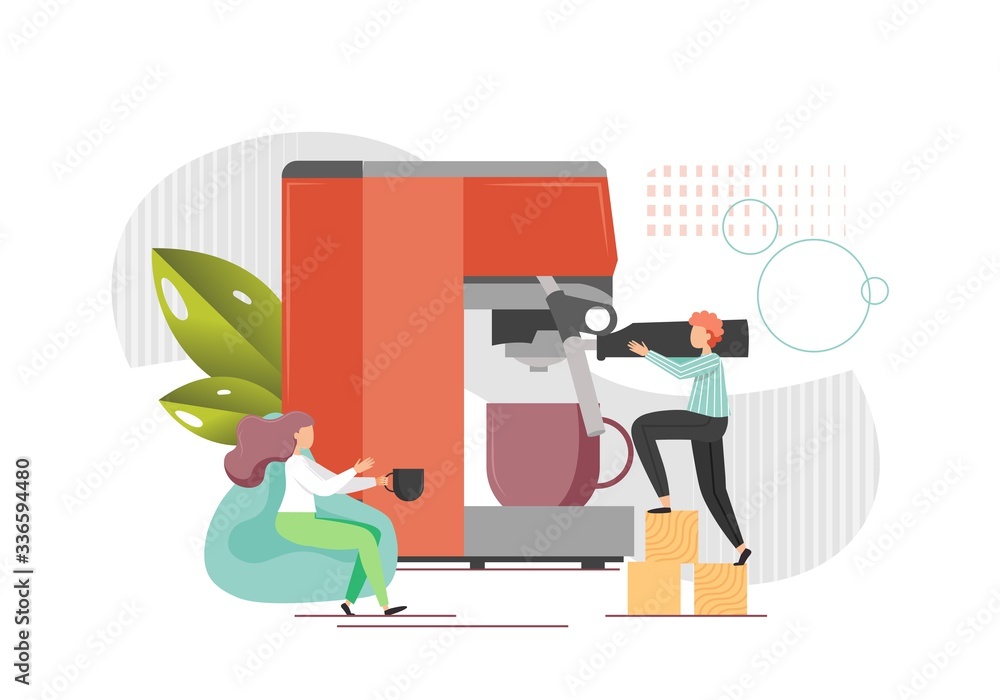 Coffee shop, vector flat style design illustration Coffee shop, vector flat style design illustration