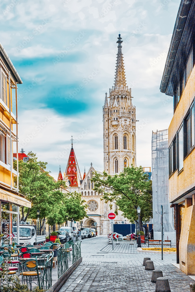 Obraz premium St. Matthias Church in Budapest. One of the main temple in Hungary
