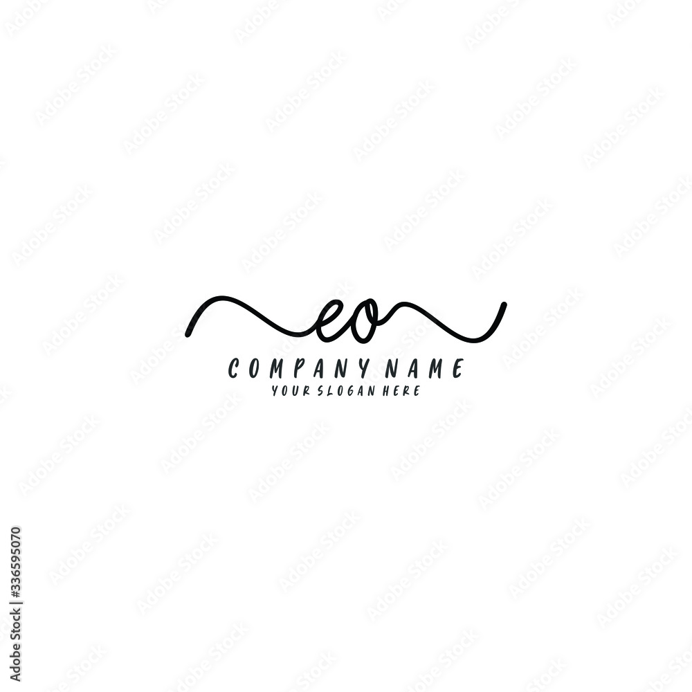 EO initial Handwriting logo vector templates EO initial Handwriting logo vector templates