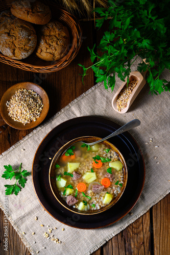 krupnik a delicious Polish barley soup