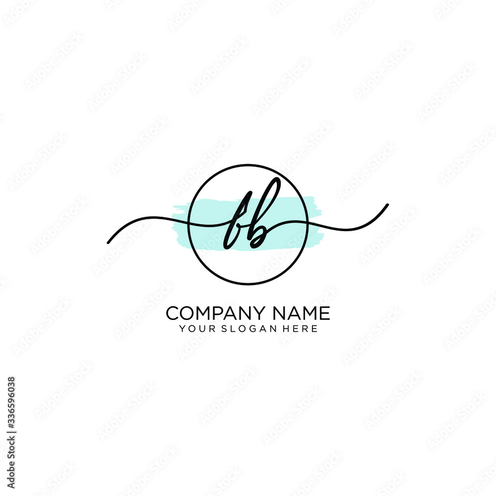 FB initial Handwriting logo vector templates FB initial Handwriting logo vector templates