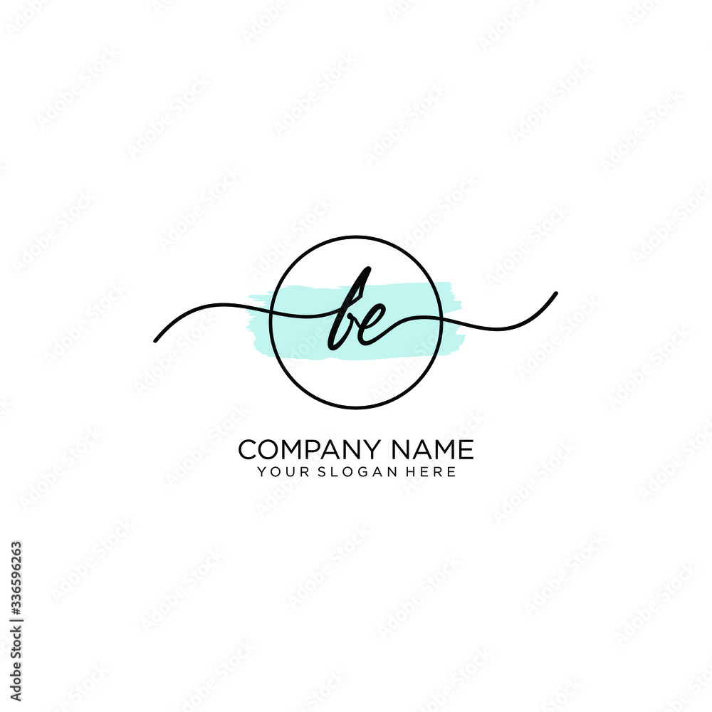 FE initial Handwriting logo vector templates FE initial Handwriting logo vector templates