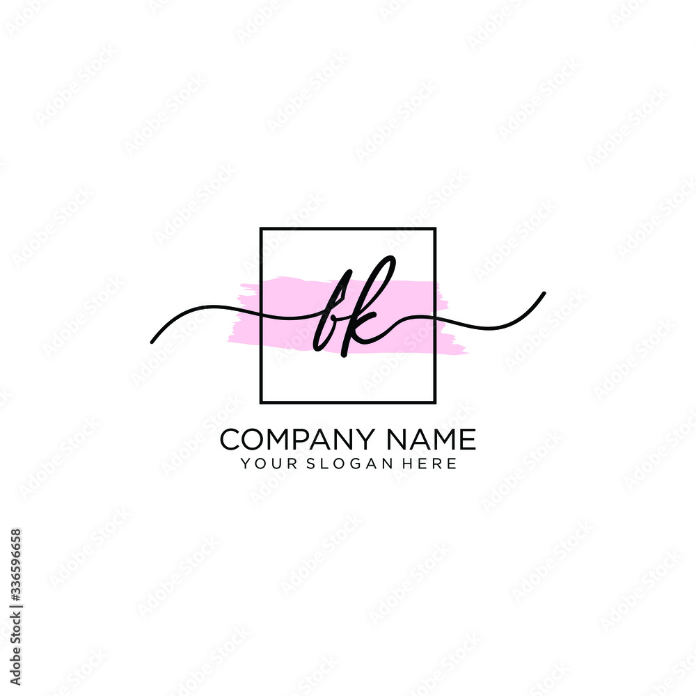 FK initial Handwriting logo vector templates FK initial Handwriting logo vector templates