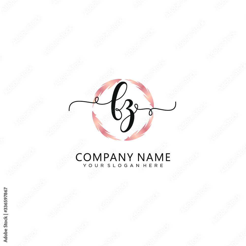 FZ initial Handwriting logo vector templates FZ initial Handwriting logo vector templates