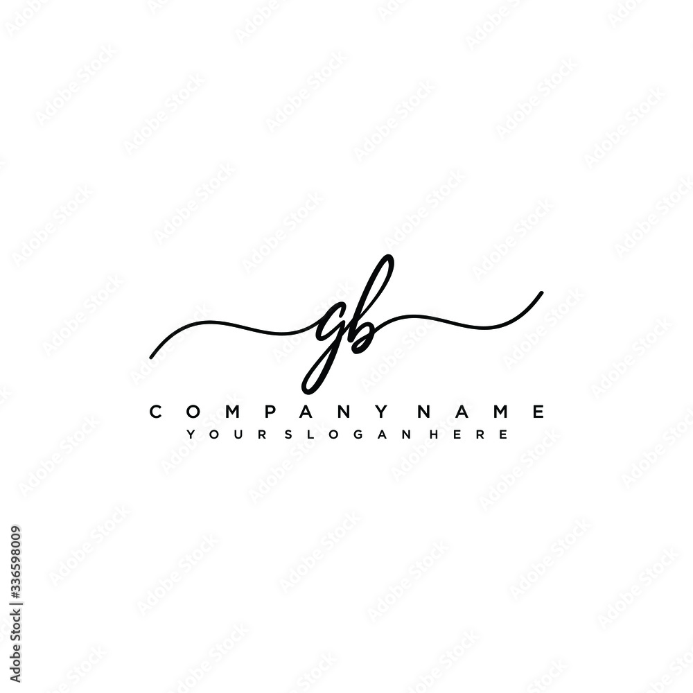 GB initial Handwriting logo vector templates GB initial Handwriting logo vector templates
