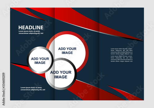 Vector modern tri-fold brochure design template
