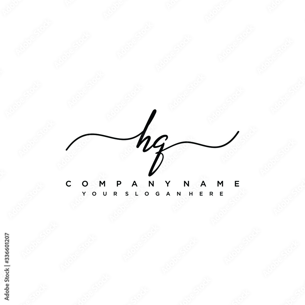 HQ initial Handwriting logo vector templates HQ initial Handwriting logo vector templates