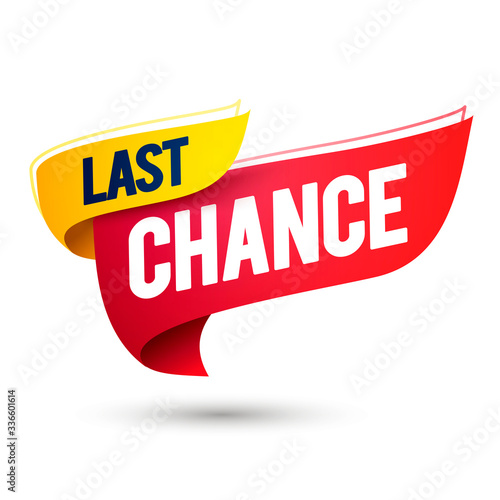 Vector Illustration Last Chance Flag Icon. Modern Web Label Element.