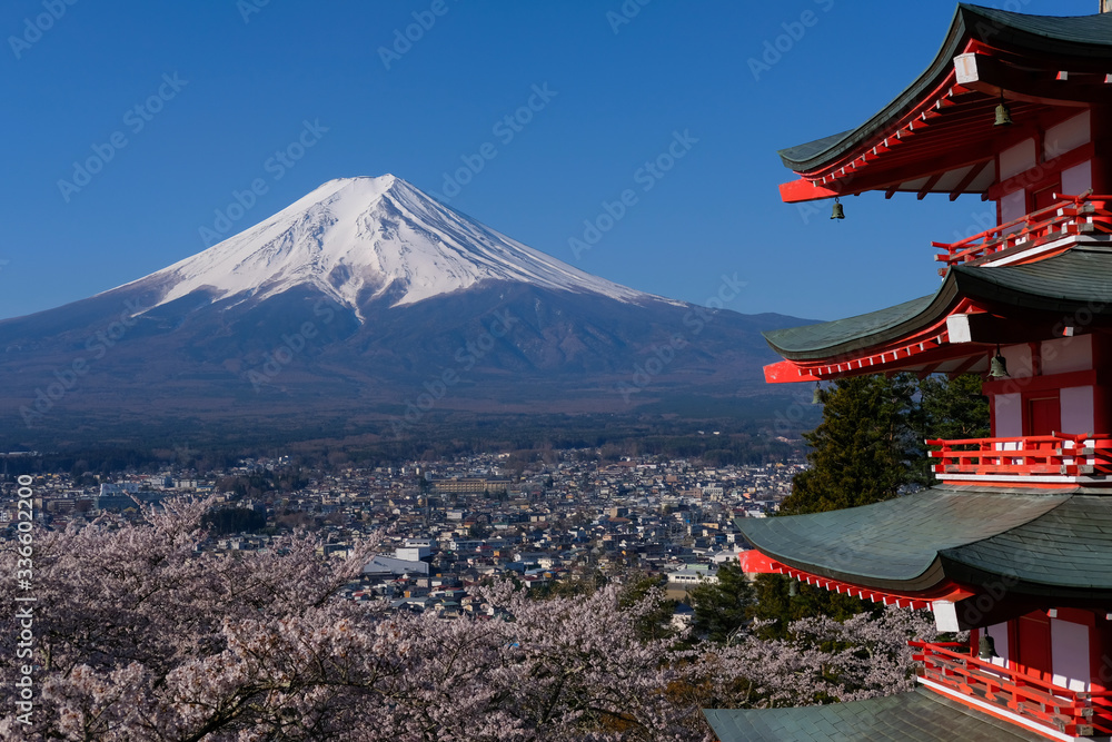 山梨県新倉山からの富士山 山梨県新倉山からの富士山
