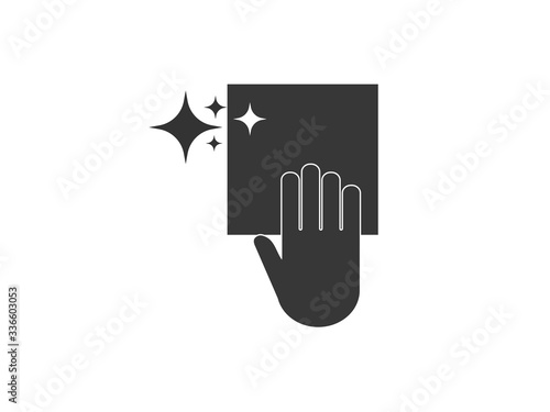 Disinfection clean surface icon. Vector illustration, flat design.