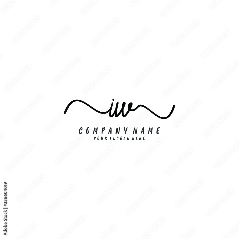 IW initial Handwriting logo vector templates IW initial Handwriting logo vector templates
