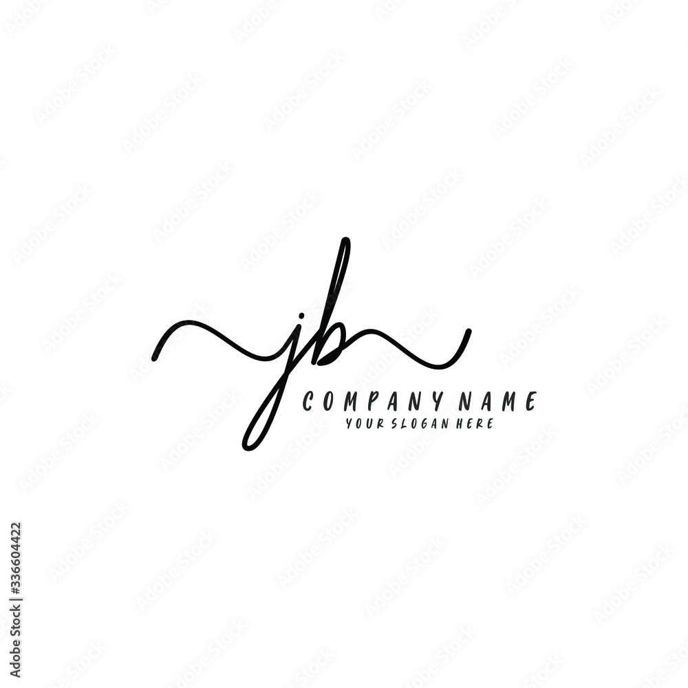 JB initial Handwriting logo vector templates JB initial Handwriting logo vector templates