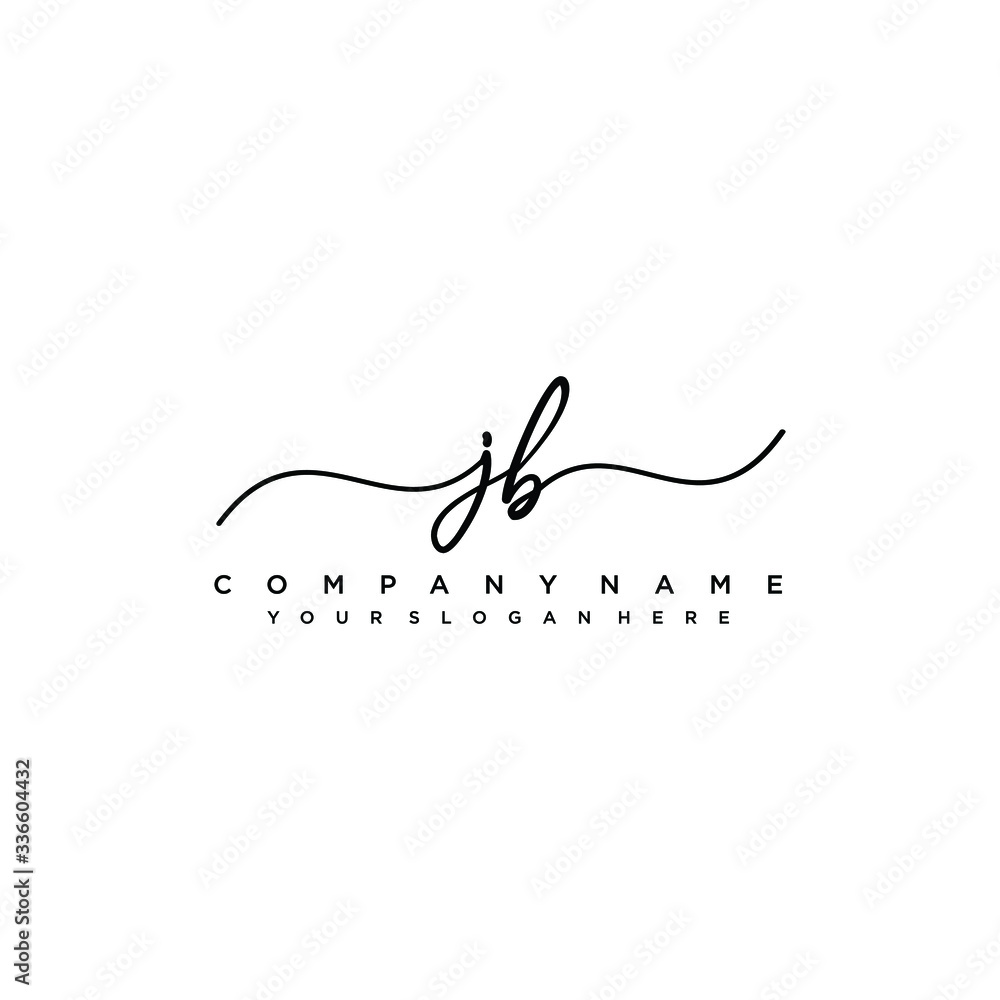JB initial Handwriting logo vector templates JB initial Handwriting logo vector templates